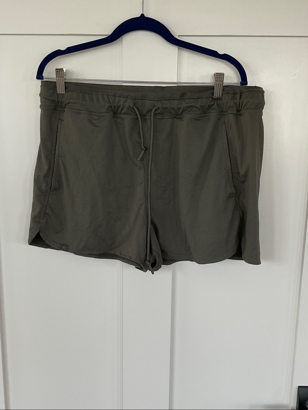 Barefoot Dreams Olive Green Drawstring Athletic Shorts
